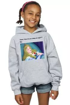 Толстовка с мемом «Спящая красавица» Disney, серый
