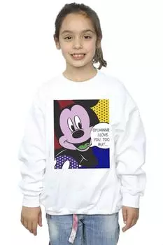 Толстовка с Микки Маусом и Минни в стиле поп-арт Disney, белый
