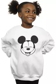 Толстовка с Микки Маусом и закрытыми глазами Disney, белый