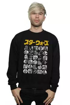 Толстовка с миниатюрами персонажей Star Wars, черный