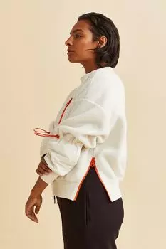 Толстовка с мишкой H&amp;M+, натуральный белый/оранжевый