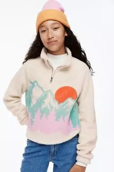 Толстовка с мишкой Тедди и молнией сверху H&amp;M