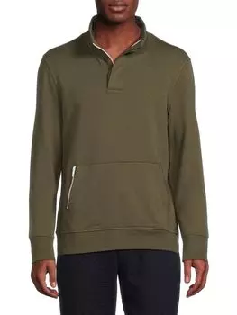 Толстовка с многослойными рукавами Rush в четверть четверти Fourlaps, цвет Army Green