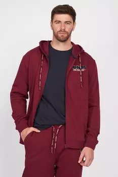 Толстовка с молнией и карманами Lee Cooper, бургундия