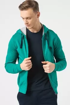 Толстовка с молнией и логотипом U S Polo Assn , зеленый