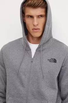 Толстовка с молнией и полной молнией Simple Dome The North Face, серый