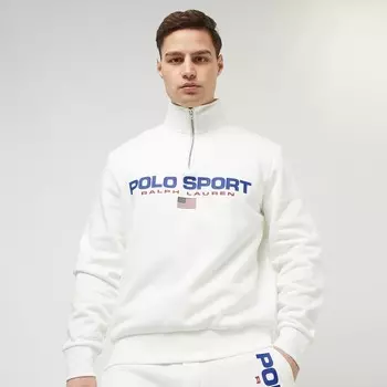 Толстовка с молнией на четверть Polo Sport Ralph Lauren, цвет white