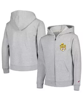 Толстовка с молнией во всю длину Big Boys Heather Grey LSU Tigers League Collegiate Wear, серый