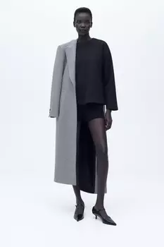 Толстовка с молнией ZARA, темно-серый