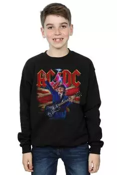 Толстовка с молниями и флагом Angus Union AC/DC, черный