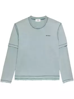 Толстовка с монограммой Ami de Coeur AMI Paris, синий