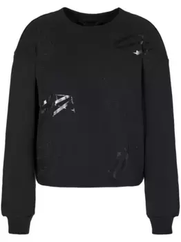 Толстовка с монограммой Armani Exchange, черный