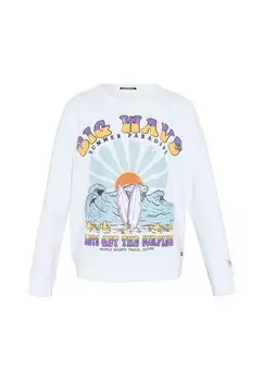 Толстовка с мотивом для серфинга и надписью CHIEMSEE, цвет Bright White