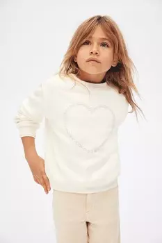 Толстовка с мотивом H&M, бежевый