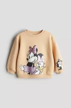 Толстовка с мотивом H&M, бежевый