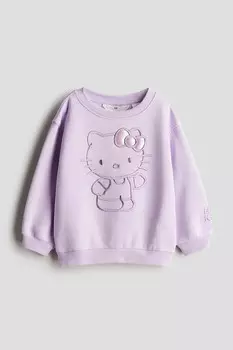 Толстовка с мотивом H&M, фиолетовый