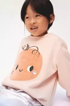 Толстовка с мотивом H&M, оранжевый