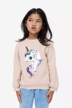 Толстовка с мотивом H&M, розовый