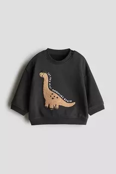 Толстовка с мотивом H&M, серый