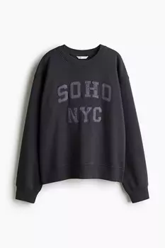 Толстовка с мотивом H&M, серый