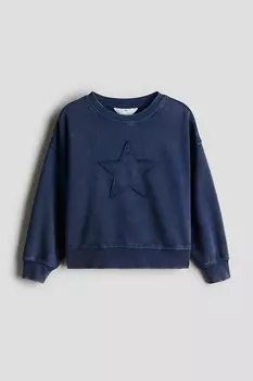 Толстовка с мотивом H&M, синий