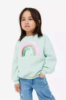 Толстовка с мотивом H&M, зеленый