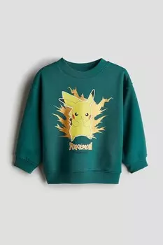 Толстовка с мотивом H&M, зеленый