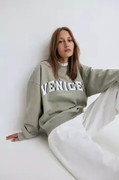 Толстовка с мотивом H&M, зеленый