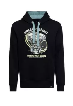Толстовка с мягким начесом внутри Unleash Spirit KING KEROSIN, черный