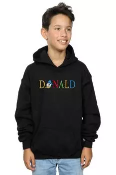 Толстовка с надписью «Дональд Дак» Disney, черный