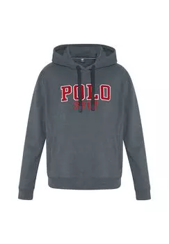 Толстовка с надписью на этикетке POLO SYLT, цвет 19-4010m Total Eclipse Melange