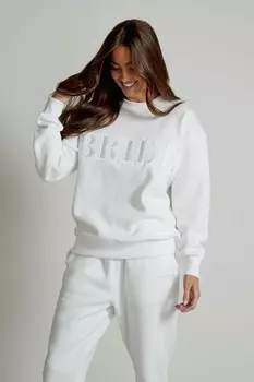 Толстовка с надписью «Невеста» Six Stories, белый