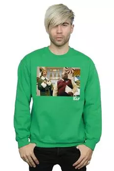 Толстовка с надписью «Рождественский магазин» Elf, зеленый