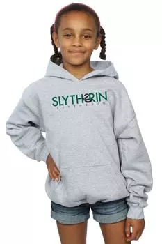 Толстовка с надписью «Слизерин» Harry Potter, серый