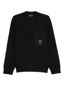 Толстовка с накладным карманом EMPORIO ARMANI, черный