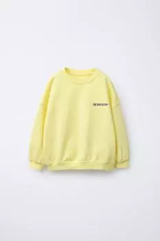 Толстовка с напечатанным слоганом ZARA, желтый