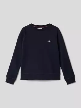 Толстовка с нашивкой этикетки модели "ЩИТ" Gant, синий