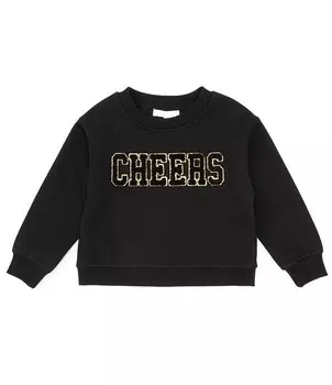 Толстовка с нашивкой Cheers GB Little Girls 2T-6X, черный