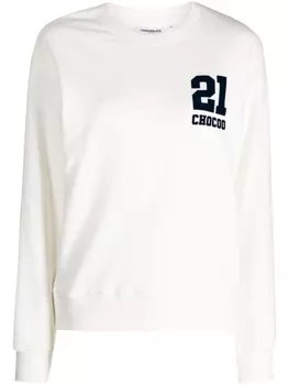 Толстовка с нашивкой CHOCOOLATE, белый