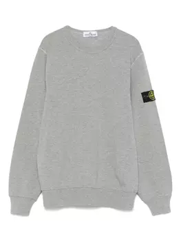 Толстовка с нашивкой Compass Stone Island Junior, серый
