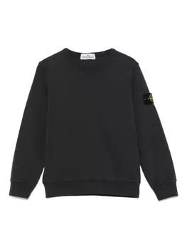 Толстовка с нашивкой Compass Stone Island Junior, серый
