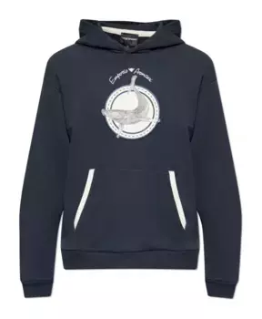 Толстовка с нашивкой Emporio Armani, синий