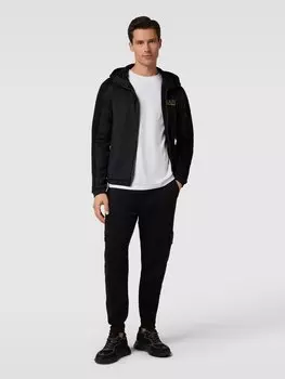 Толстовка с нашивкой-лейблом EA7 Emporio Armani, черный