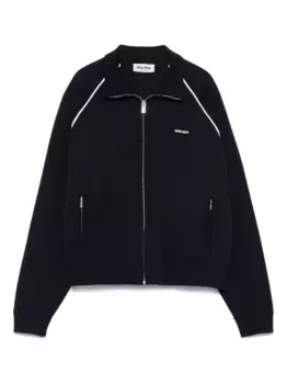 Толстовка с нашивкой-логотипом MIU MIU, синий