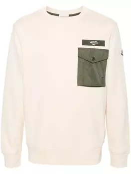 Толстовка с нашивкой-логотипом Moncler, бежевый