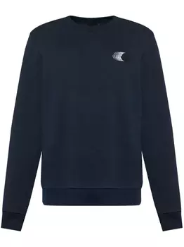 Толстовка с нашивкой-логотипом Moncler, синий