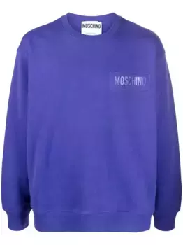 Толстовка с нашивкой-логотипом Moschino, синий