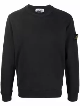 Толстовка с нашивкой-логотипом Stone Island, черный