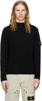 Толстовка с нашивкой-логотипом Stone Island, черный