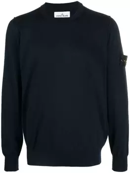 Толстовка с нашивкой-логотипом Stone Island, синий